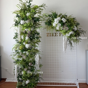 Sfondo Floreale Artificiale Realistico ZIKE con <span class=keywords><strong>Fiori</strong></span> <span class=keywords><strong>di</strong></span> Seta e Fogliame Verde per Vetrine <span class=keywords><strong>di</strong></span> Negozi e Matrimoni - Stile Moderno - Product Image 5