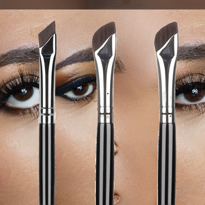 Juego de 3 Brochas de Maquillaje Kireida de Pelo Sintético para Delineador, Corrector y Cejas, Punta Fina, Angulares, Planas y Biseladas, con Mango de Madera - Product Image 2