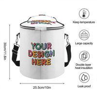 Sac isotherme portable à isolation thermique à cylindre rond avec doublure en PEVA au design personnalisé pour boissons canettes de bière déjeuners