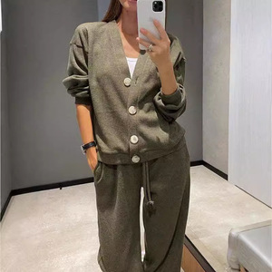 Nuevo Conjunto Deportivo Informal y Cómodo de Otoño, Pantalones y Chaqueta de Punto - Product Image 4