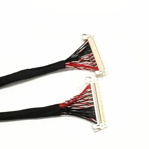 Factory Custom 40 Pin Lvds Cable 50 Pin Connector Lcd Lvds Cable Assembly