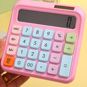 Calculadora de examen financiero de estudiante de doble potencia de color macarrón nuevo al por mayor <span class=keywords><strong>Contabilidad</strong></span> de oficina dedicada con fuente de batería - Product Image 3