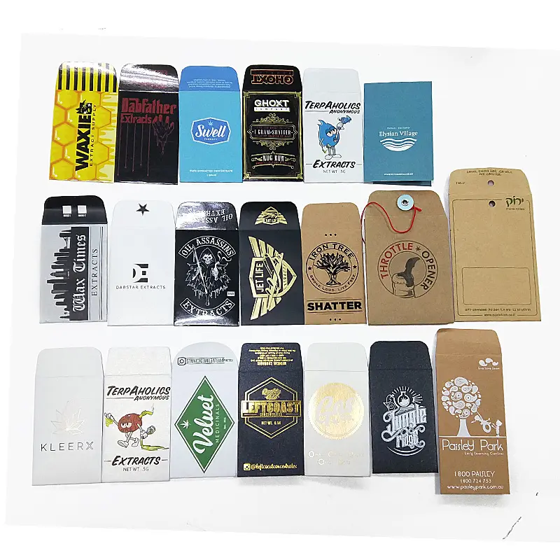 Kunden spezifischer LOGO Shatter Verpackungs umschlag Kleines Luxus-Spender papier paket Brown Kraft Seed Envelope
