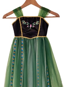 Hot TV & Movie manica corta Summer Mesh Dress fiori ricamati <span class=keywords><strong>Anna</strong></span> Dress Kids <span class=keywords><strong>Elsa</strong></span> <span class=keywords><strong>Anna</strong></span> Princess Dress - Product Image 2