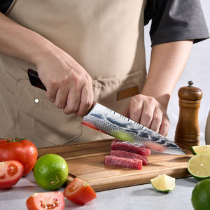 Couteau de chef japonais Amber Aus10 Damas, 73 couches, lame en acier ultra-affûtée, couteaux de cuisine pour cuisines professionnelles, boucher - Product Image 5