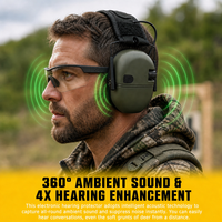 Protège-oreilles tactiques de tir camouflage avec réduction intelligente du bruit et amplification sonore NRR 25dB