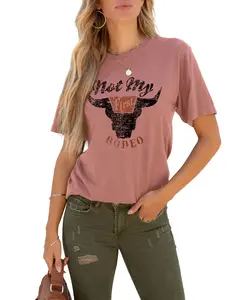 Vantage-Camiseta de estilo occidental para mujer, ropa azteca occidental, 2023