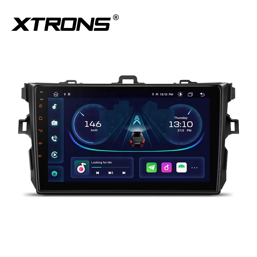 XTRONS เครื่องเล่น DVD รถยนต์,IPS 2.5D 9นิ้วหน้าจอสัมผัส Android 12 Octa Core สำหรับโตโยต้าโคโรลล่า2007-2013