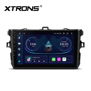 XTRONS IPS 2.5D 9 дюймов сенсорный экран Android 12 Octa Core автомобильный стерео для Защитные чехлы для сидений, сшитые специально для Toyota corolla 2007 - 2013 автомобильный DVD плеер