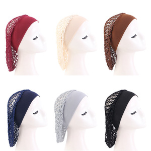 Filets à <span class=keywords><strong>cheveux</strong></span> pour le sommeil Casquettes en crochet en rayonne respirante pour femmes Protecteurs <span class=keywords><strong>de</strong></span> <span class=keywords><strong>cheveux</strong></span> multicolores - Product Image 6