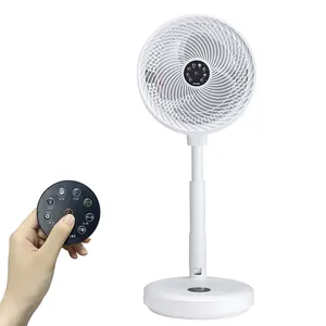 10 Inch Pedestal Household Floor Standing Ventilation Circulating Telescopic And Folding Remote Control Fan