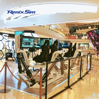 Renixsim Personalizar Comercial Realidad Virtual Sim Racer 6 Dof Motion Racing Simulator 3 Pantallas Simracing Rig