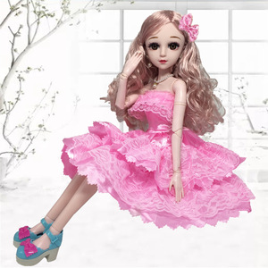 60cm <span class=keywords><strong>muñeca</strong></span> <span class=keywords><strong>grande</strong></span> puede usar ropa conjunto Puff manga princesa falda lentejuelas rojo Falda corta ropa de coche - Product Image 5