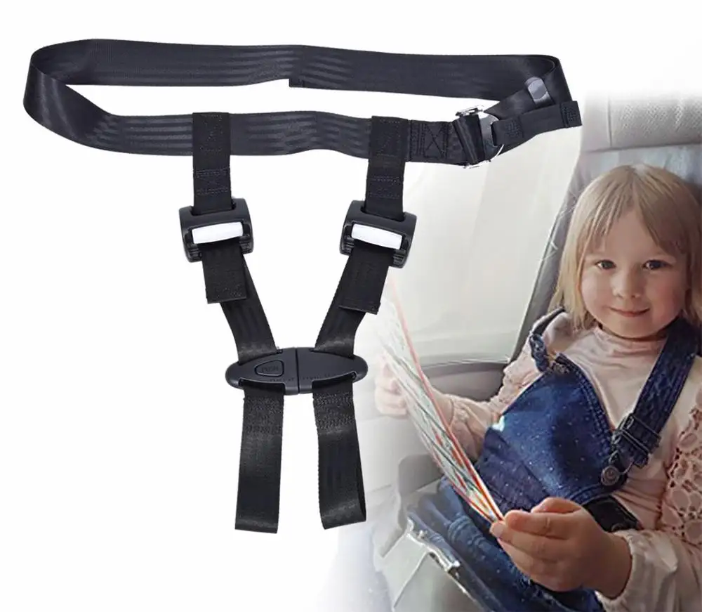 Cinturón de seguridad portátil para niños, cinturón de seguridad de avión, venta al por mayor