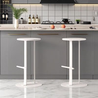 Tabouret de bar minimaliste en fer, non réglable, usage commercial, pour la maison, café, bar, base ronde
