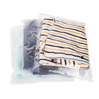 Sacs à fermeture éclair en PVC LDPE givré avec logo personnalisé sacs à zip-lock en plastique transparent PE pour vêtements et chaussures gravure impression manipulation de surface