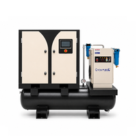 Compresseur d'air à vis avec sécheur d'air et réservoir 15HP, compresseur à vitesse variable, solution d'air complète et économe en énergie