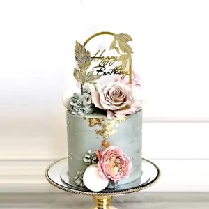 Decoración <span class=keywords><strong>de</strong></span> acrílico para tartas <span class=keywords><strong>de</strong></span> <span class=keywords><strong>cumpleaños</strong></span> y bodas al por mayor, inserto vertical para tartas, decoración para hornear, adornos para el Día <span class=keywords><strong>de</strong></span> la Madre - Product Image 2