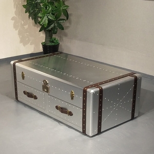 Mesa de Centro Estilo Aviador Retro <span class=keywords><strong>Industrial</strong></span> Loft para Villas y Salas de Estar, Muebles Únicos de Ventilación <span class=keywords><strong>Industrial</strong></span> - Product Image 1