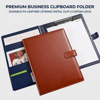 Carpeta Portapapeles de Cuero PU Premium al por Mayor, Carpeta Organizadora de Archivos A4 Multifuncional para Reuniones y Conferencias de Oficina