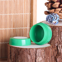 Pot en plastique PP vert givré pour crème cosmétique, 5g, 10g, 15g, 30g