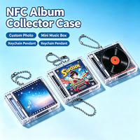 SUNSHING Mini CD personnalisé NFC, porte-clés, étui d'album, boîte cadeau photo personnalisée, breloques porte-clés, promotion musicale, recyclable