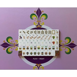 <span class=keywords><strong>Mac</strong></span> Miller Laissez Les Bons Temps Rouler Juego de Fichas de Mahjong Americanas de Acrílico de 2 Capas con Purpurina Morada, 160 Piezas para Venta al por Mayor - Product Image 1