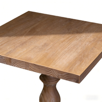 Table basse carrée en bois massif de style américain, plateau de table rétro