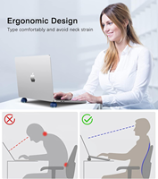 Support universel pour clavier d'ordinateur portable/ordinateur MoKo Tilt Pad Support refroidisseur magnétique portable pour ordinateur portable