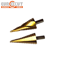 Foret à pas métrique en acier rapide HSS revêtu de TiN EUROCUT, à rainure spirale/droite, M35, au cobalt, pour percer le métal