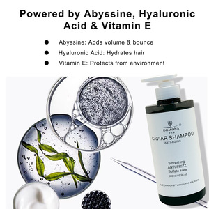 Kit de Champú Suavizante de Caviar Sin SLS y Mascarilla Acondicionadora con Aceite de Argán para Cabello Encrespado Galón Salón Logotipo Propio Personalizado - Product Image 3