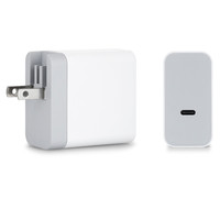 Chargeur mural pliable blanc premium sans logo, prise américaine, 20W USB-C PD QC, adaptateur de charge rapide pour Apple iPhone 12 13 14 15 16 17 Pro Max