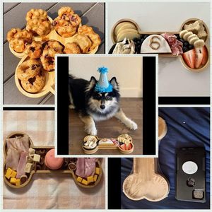 Bamboo Paw Shaped Serving <b>Tray</b> Multifunctional Dish For Party <b>Snacks</b> And Desserts - Product Image 2