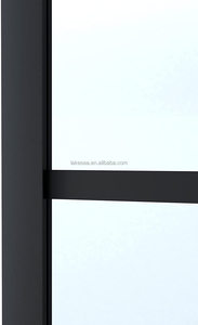 Porte de <span class=keywords><strong>grange</strong></span> intérieure finie noire à noyau solide en verre dépoli de 34 pouces x 84 pouces - Product Image 6