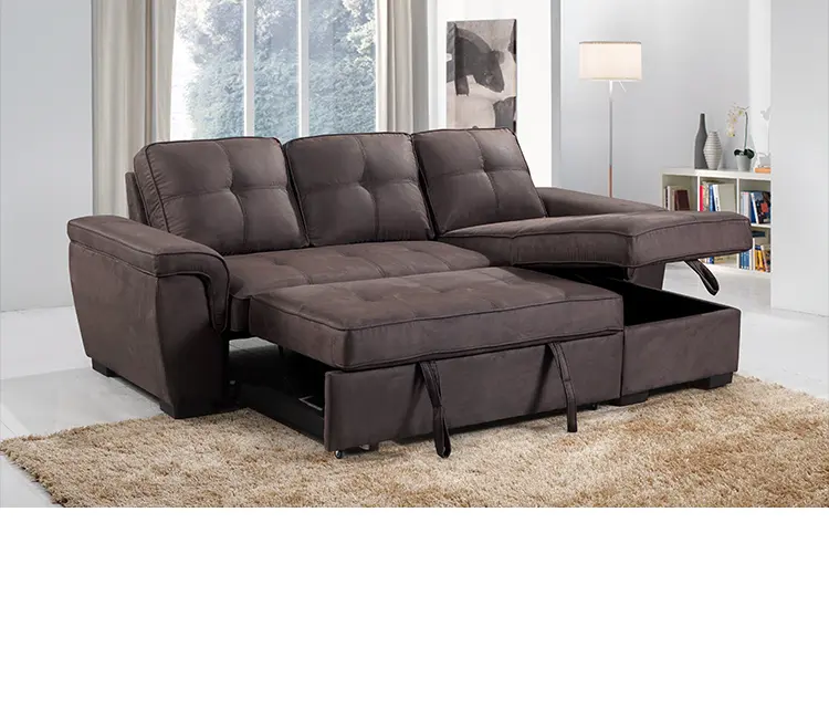 Sectional Couch Sofa Set Pull Out Sofa Bed Multi-Functions Home Furniture Fabric L Shape Living Room Sofa