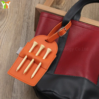 YY Stock PU cuir Golf Tee Tag multicolore Golf Tee Holder pochette réutilisable Golf accessoires pour hommes femmes