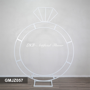White Proposal Ring Shape Wedding <b>Backdrop</b> <b>Stand</b> Metal Wedding Arch Decoration for Events - Product Image 3