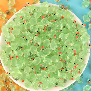 مجسم بطة صغيرة مضيئة متعددة الألوان بجودة عالية، حرف يدوية من الراتنج، بطة متوهجة لتزيين الحدائق - Product Image 3