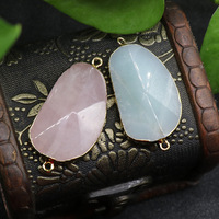 Collier pendentif en agate naturelle, pierre précieuse taillée en facettes, haute qualité, prix d'usine HY Wholesale.