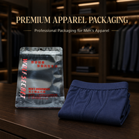 Sachet Mylar personnalisé avec logo, pochette transparente en aluminium pour sous-vêtements, chaussettes, vêtements, emballage de vêtements