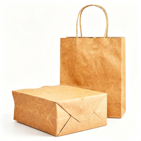 Sacs en papier kraft personnalisés avec poignées pour café, thé au lait, boulangerie, emballage à emporter, sacs de transport alimentaire, vente en gros