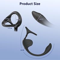Anneau vibrant 3-en-1 pour pénis et testicules, jouet sexuel avec télécommande via application, masseur de prostate et plug anal vibrant