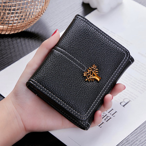 He-cartera corta con logo de árbol de dinero para mujer, monedero sencillo con tarjetero - Product Image 4