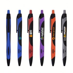 School Plastic Cheap Multicolored <b>Ballpoint</b> <b>Pen</b> Signature <b>Pens</b> with Press OEM Retractable Custom Printed logo - Product Image 1