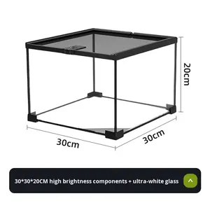 Maßgefertigtes Reptilien-Terrarium & <span class=keywords><strong>Vivarium</strong></span> Schwarzes Gehäuse mit Superweiß-Glasseiten Hohe Transparenz - Product Image 4