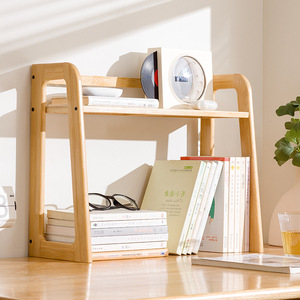 Étagère de bureau simple en bambou, unité d'étagérage multi-niveaux pour l'organisation et le rangement du bureau - Product Image 4