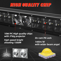 Barra LED todoterreno con diseño de doble fila superbrillante, barra de luz LED de 22 "todoterreno 4x4 4WD para camión E-mark