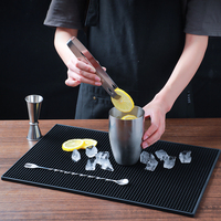 Tapis de bar antidérapant en PVC multi-tailles avec logo personnalisé, pour vin, bière, et service de barman, tapis de comptoir anti-déversement
