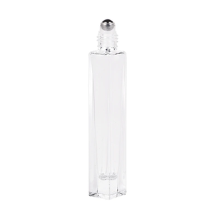 Botella Cuadrada de Vidrio Grueso de 10 ml, Superventas, <span class=keywords><strong>para</strong></span> Aceites Esenciales, Botella Cilíndrica con Gotero y <span class=keywords><strong>Rodillo</strong></span> <span class=keywords><strong>para</strong></span> Perfume - Product Image 4