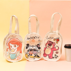 Nouvelle arrivée personnalisé bouteille d'eau toile manchon grande capacité Portable porte-bouteille sac à bandoulière - Product Image 4